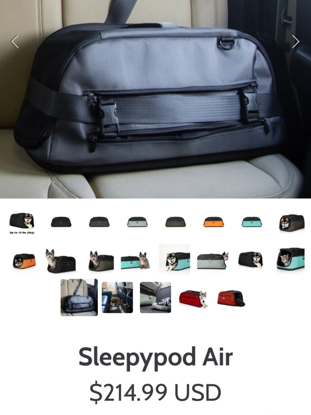 Sleepypod Air Pet Carrier - Airplane compliant - Picture 3 of 9